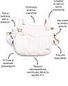 Family Nation Borsa Organizer per Passeggino - Righe - Beige - Compatibile con tutti i modelli di passeggino Borse e Organizer