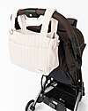 Family Nation Borsa Organizer per Passeggino - Righe - Beige - Cotone - Compatibile con tutti i modelli di passeggino Borse e Organizer