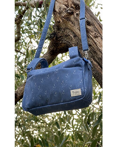 Family Nation Borsa Organizer per Passeggino - Ulivo - Blu - Cotone - Compatibile con tutti i modelli di passeggino Borse e Organizer