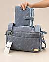 Family Nation Borsa Organizer per Passeggino - Ulivo - Blu - Cotone - Compatibile con tutti i modelli di passeggino Borse e Organizer