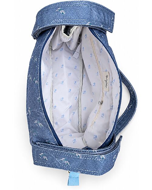 Family Nation Borsa Organizer per Passeggino - Ulivo - Blu - Cotone - Compatibile con tutti i modelli di passeggino Borse e Organizer
