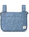 Family Nation Borsa Organizer per Passeggino - Ulivo - Blu - Cotone - Compatibile con tutti i modelli di passeggino Borse e Organizer