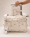 Family Nation Fasciatoio da Viaggio + Borsa Organizer Passeggino - Ginkgo - Avorio - Impermeabile e Pieghevole Fasciatoi da Viaggio