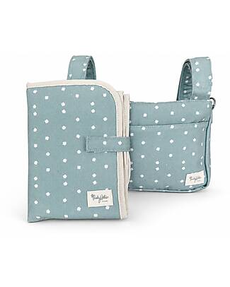 Family Nation Fasciatoio da Viaggio + Borsa Organizer Passeggino - Quadrifoglio - Verde - Impermeabile e Pieghevole Fasciatoi da Viaggio