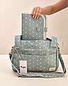 Family Nation Fasciatoio da Viaggio + Borsa Organizer Passeggino - Quadrifoglio - Verde - Impermeabile e Pieghevole Fasciatoi da Viaggio