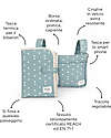 Family Nation Fasciatoio da Viaggio + Borsa Organizer Passeggino - Quadrifoglio - Verde - Impermeabile e Pieghevole Fasciatoi da Viaggio