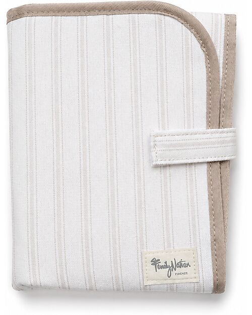 Family Nation Fasciatoio da Viaggio - Righe - Beige - Impermeabile e Pieghevole Fasciatoi da Viaggio