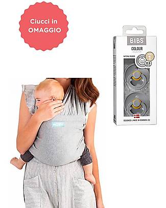 Family Nation Kit A Spasso Insieme - Fascia Portabebé + Set Ciucci Bibs in Omaggio Fasce Portabebé