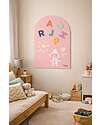 Family Nation Lavagna Magnetica da Parete MagneKids™ - Arco - 95x60 cm - Rosa Antico - Installazione Facile Senza Fori Giochi Magnetici