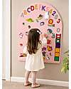 Family Nation Lavagna Magnetica da Parete MagneKids™ - Arco - 95x60 cm - Rosa Antico - Installazione Facile Senza Fori Giochi Magnetici