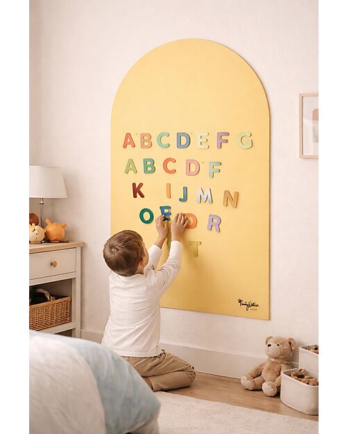 Family Nation Lavagna Magnetica da Parete MagneKids™ - Arco - 95x60 cm - Sabbia - Installazione Facile Senza Fori Giochi Magnetici