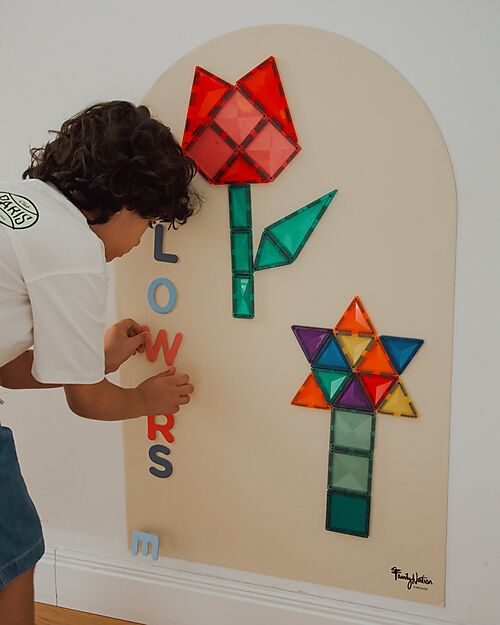 Family Nation Lavagna Magnetica da Parete MagneKids™ - Arco - 95x60 cm - Sabbia - Installazione Facile Senza Fori Giochi Magnetici