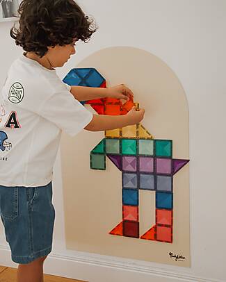 Family Nation Lavagna Magnetica da Parete MagneKids™ - Arco - 95x60 cm - Sabbia - Installazione Facile Senza Fori Giochi Magnetici