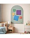 Family Nation Lavagna Magnetica da Parete MagneKids™ - Arco - 95x60 cm - Verde Salvia - Installazione Facile Senza Fori Giochi Magnetici