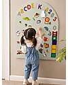 Family Nation Lavagna Magnetica da Parete MagneKids™ - Arco - 95x60 cm - Verde Salvia - Installazione Facile Senza Fori Giochi Magnetici