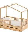 Family Nation Letto Estraibile Montessori e Cassetto Contenitore 2-in-1 Evi - Doghe incluse - Compatibile con Letti 200 x 90 cm Letti Montessoriani