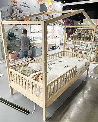 Family Nation Letto Montessori Evolutivo Evi 4 in 1 - 200x90 cm - Tutto incluso - dalla Nascita a 99 anni Letti Montessoriani