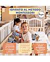 Family Nation Letto Montessori Evolutivo Evi 4 in 1 - 200x90 cm - Tutto incluso - dalla Nascita a 99 anni Letti Montessoriani