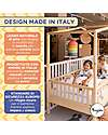 Family Nation Letto Montessori Evolutivo Evi 4 in 1 - 200x90 cm - Tutto incluso - dalla Nascita a 99 anni Letti Montessoriani