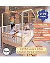 Family Nation Letto Montessori Evolutivo Evi 4 in 1 - 200x90 cm - Tutto incluso - dalla Nascita a 99 anni Letti Montessoriani