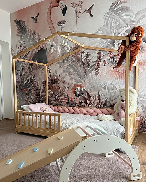 Family Nation Letto Montessori Evolutivo Evi 4 in 1 - 200x90 cm - Tutto incluso - dalla Nascita a 99 anni Letti Montessoriani