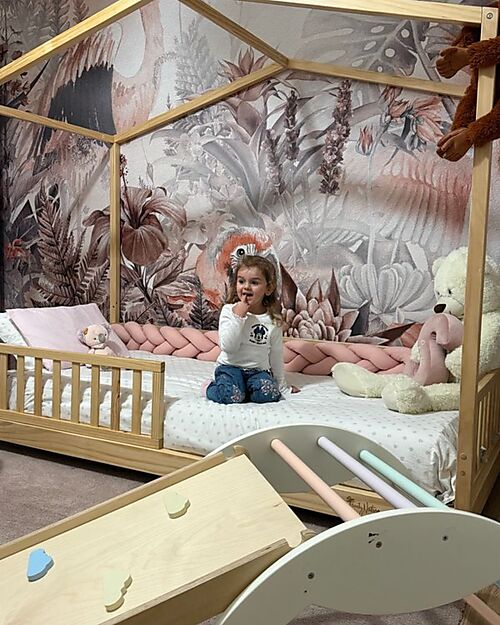 Family Nation Letto Montessori Evolutivo Evi 4 in 1 - 200x90 cm - Tutto incluso - dalla Nascita a 99 anni Letti Montessoriani