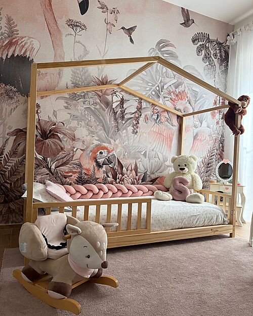 Family Nation Letto Montessori Evolutivo Evi 4 in 1 - 200x90 cm - Tutto incluso - dalla Nascita a 99 anni Letti Montessoriani