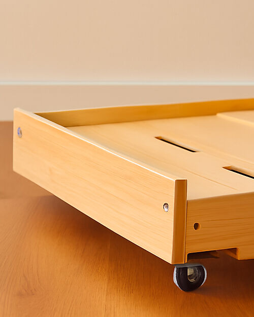 Family Nation Letto Montessori Evolutivo Evi 4 in 1 200x90 + Letto Estraibile/Cassetto + Materasso Aloe Vera 12 cm Letti Montessoriani