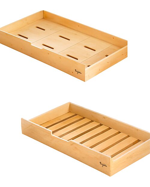 Family Nation Letto Montessori Evolutivo Evi 4 in 1 200x90 + Letto Estraibile/Cassetto + Materasso Aloe Vera 12 cm Letti Montessoriani