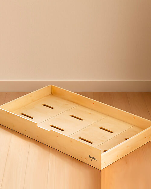 Family Nation Letto Montessori Evolutivo Evi 4 in 1 200x90 + Letto Estraibile/Cassetto + Materasso Anti Acaro 14 cm Letti Montessoriani
