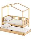 Family Nation Letto Montessori Evolutivo Evi 4 in 1 + Letto Estraibile Montessori e Cassetto Contenitore 2-in-1 Evi - Tutto Incluso - 200 x 90 cm - dalla Nascita a 99 anni Letti Montessoriani