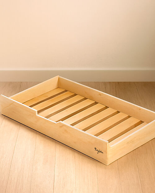 Family Nation Letto Montessori Evolutivo Evi 4 in 1 + Letto Estraibile Montessori e Cassetto Contenitore 2-in-1 Evi - Tutto Incluso - 200 x 90 cm - dalla Nascita a 99 anni Letti Montessoriani