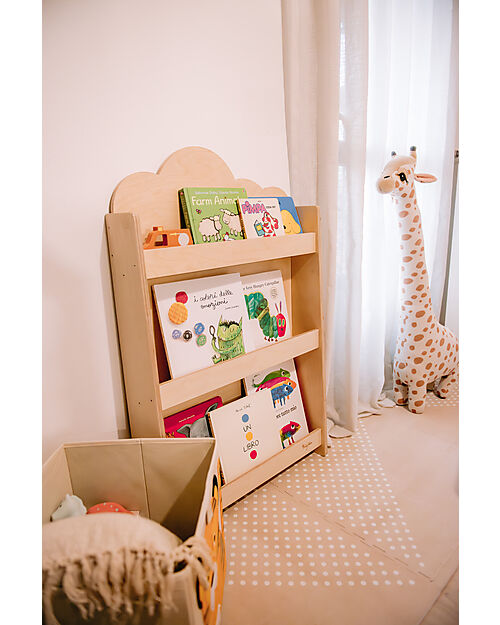 Family Nation Libreria Montessori Frontale - Cloud - Legno di Betulla - Natural Librerie Montessoriane
