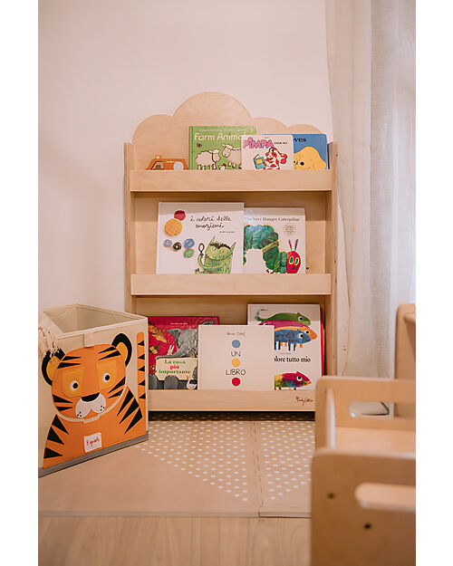 Family Nation Libreria Montessori Frontale - Cloud - Legno di Betulla - Natural Librerie Montessoriane