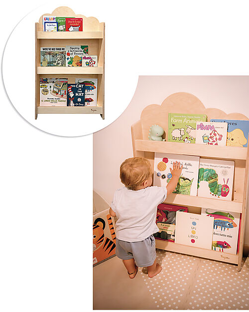 Family Nation Libreria Montessori Frontale - Cloud - Legno di Betulla - Natural Librerie Montessoriane