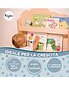 Family Nation Libreria Montessori Frontale - Cloud - Legno di Betulla - Natural + Sedia Montessori Evolutiva - Natural - Legno di Betulla - Cresce Con Il Tuo Bambino Librerie Montessoriane