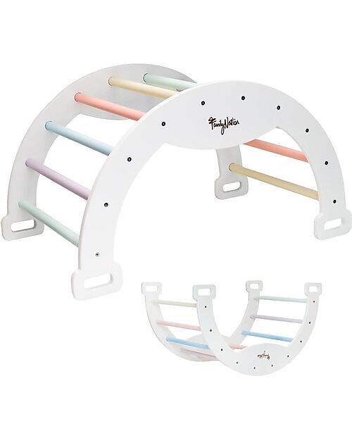 Family Nation OUTLET Arco Montessori Rainbow - Cotton Candy - Sviluppa Equilibrio e Agilità Giochi Montessoriani