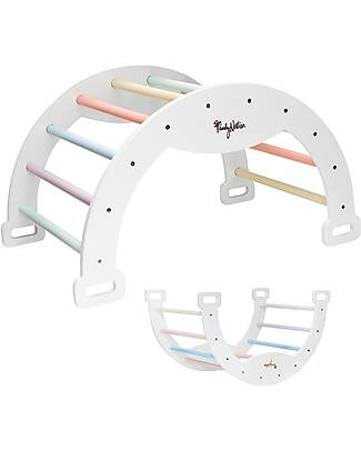 Family Nation OUTLET Arco Montessori Rainbow - Cotton Candy - Sviluppa Equilibrio e Agilità Giochi Montessoriani