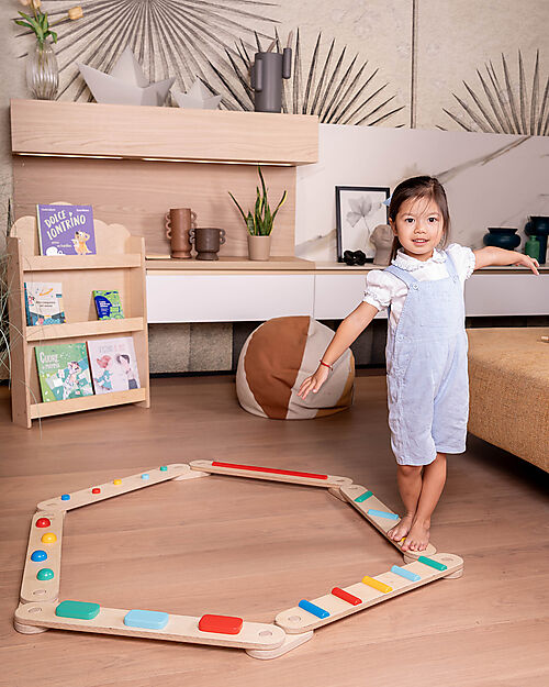 Family Nation OUTLET - Percorso Sensoriale di Equilibrio Montessori - Sviluppo Psicomotorio - 2+ anni - in Legno Giochi di Equilibrio_