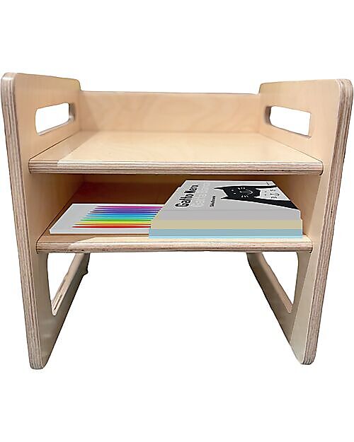 Family Nation OUTLET - Set Tavolo+Sedia Montessori Evolutivi - Natural - Legno di Betulla - Cresce Con Il Tuo Bambino Tavoli