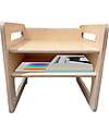 Family Nation OUTLET - Set Tavolo+Sedia Montessori Evolutivi - Natural - Legno di Betulla - Cresce Con Il Tuo Bambino Tavoli
