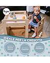 Family Nation OUTLET - Set Tavolo+Sedia Montessori Evolutivi - Natural - Legno di Betulla - Cresce Con Il Tuo Bambino Tavoli