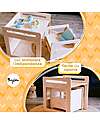 Family Nation OUTLET - Set Tavolo+Sedia Montessori Evolutivi - Natural - Legno di Betulla - Cresce Con Il Tuo Bambino Tavoli