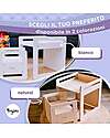 Family Nation OUTLET - Set Tavolo+Sedia Montessori Evolutivi - Natural - Legno di Betulla - Cresce Con Il Tuo Bambino Tavoli