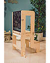 Family Nation OUTLET Torre Montessori 3 in 1 - Natural - Lavagna Magnetica e Convertibile in Tavolo+Sedia Giochi Montessoriani