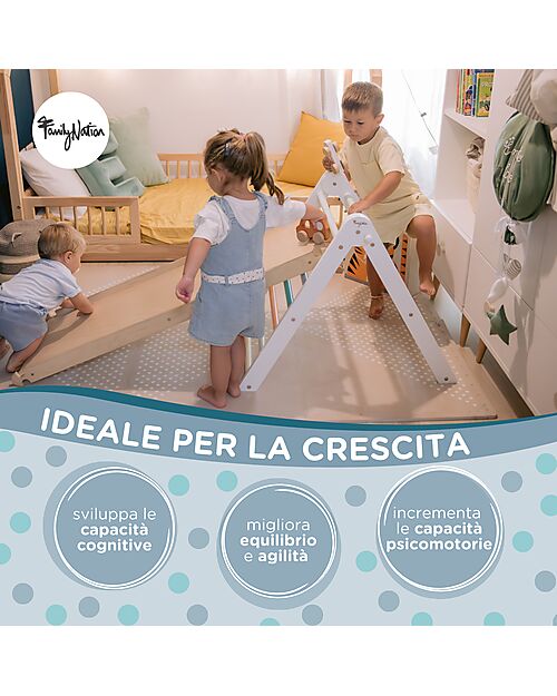 Family Nation OUTLET Triangolo Montessori Pikler Rainbow - Sunny Beach - Sviluppa Equilibrio e Agilit√† Giochi Montessoriani