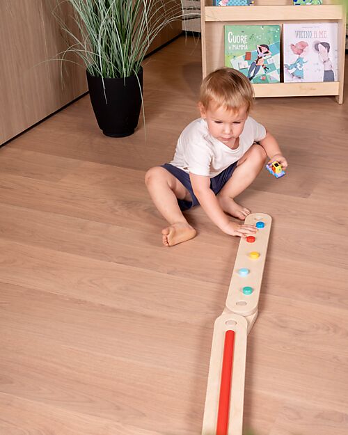 Family Nation Percorso Sensoriale di Equilibrio Montessori - Sviluppo Psicomotorio - 2+ anni - in Legno Giochi Montessoriani
