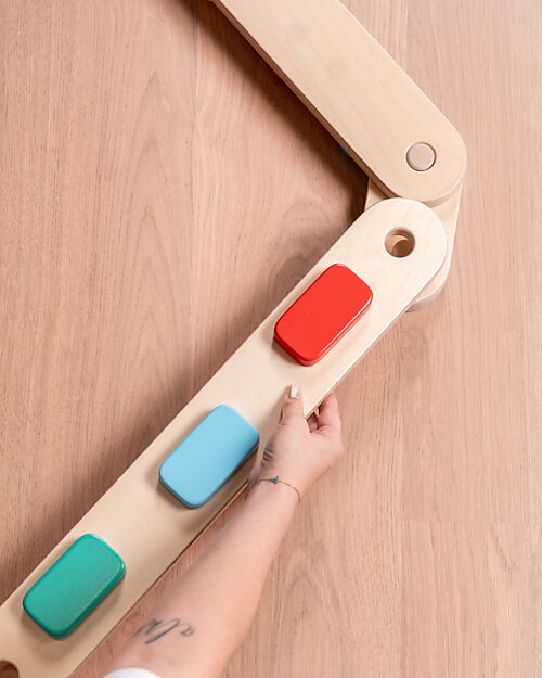 Family Nation Percorso Sensoriale di Equilibrio Montessori - Sviluppo Psicomotorio - 2+ anni - in Legno Giochi Montessoriani