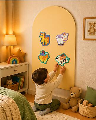 Family Nation Puzzle Magnetico della Fattoria MagneKids™ - 17 Figure e 30 Pezzi da Accoppiare - Impara le Parole Giocando Giochi Magnetici