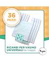 Family Nation Ricambi Universali per Vasino da Viaggio -  36 Pezzi - Superassorbenti e Antiodore Vasini